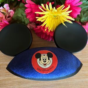 Walt Disney Parks Mickey Mouse Ears Blue Classic Youth Size Hat Early 2000s